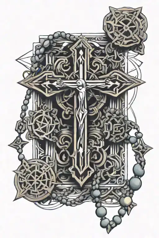 Rosary Beads Intertwined