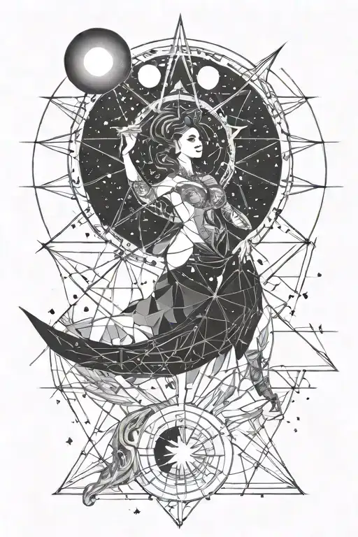 A Saggitarius Starconstellation With A Moon