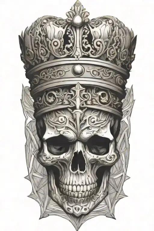Skull Wearing A Crown