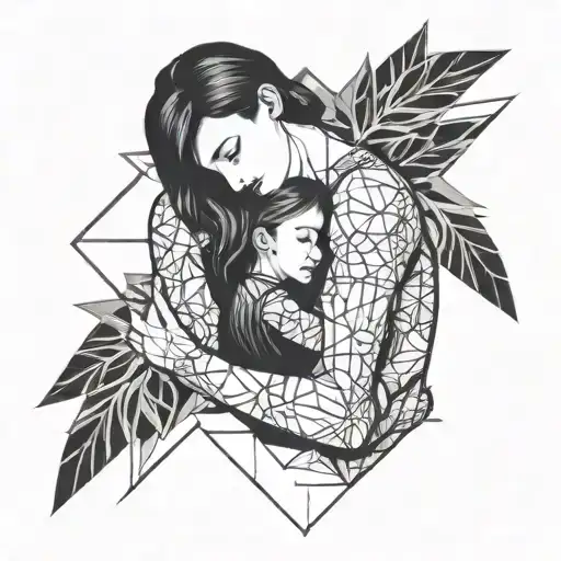 Mother Embracing Her