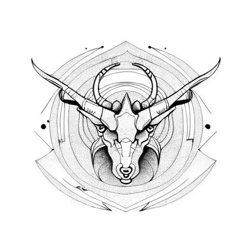 Capricorn Zodiac Sign With Infinite