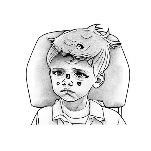 A Boy Waiting For His Mom