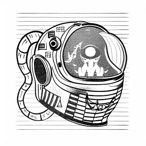 Kraken In Astronaut Helmet