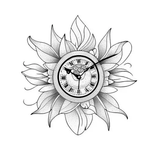 Flowers Clock Hummingbird