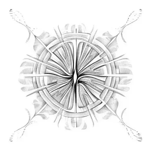 A Beach Palm Made With Waves Forms