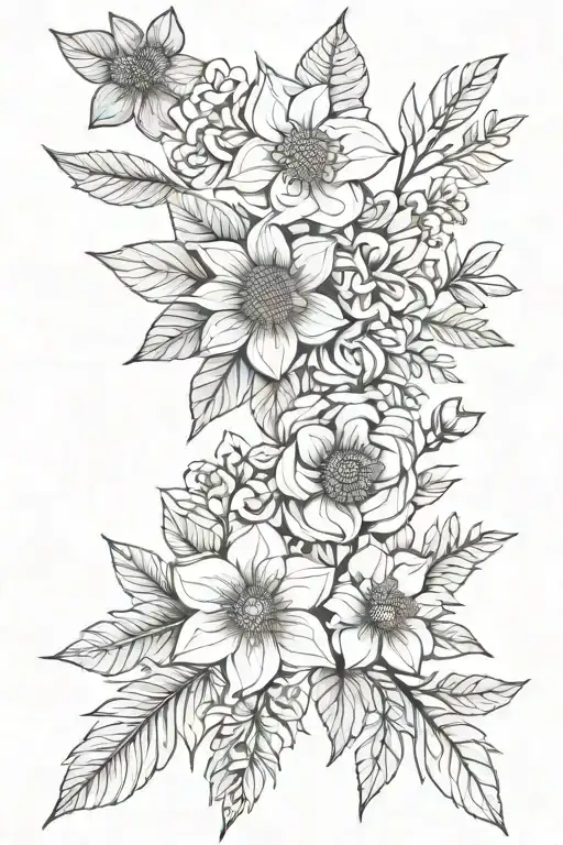 July September March November Birth Flower Bunch