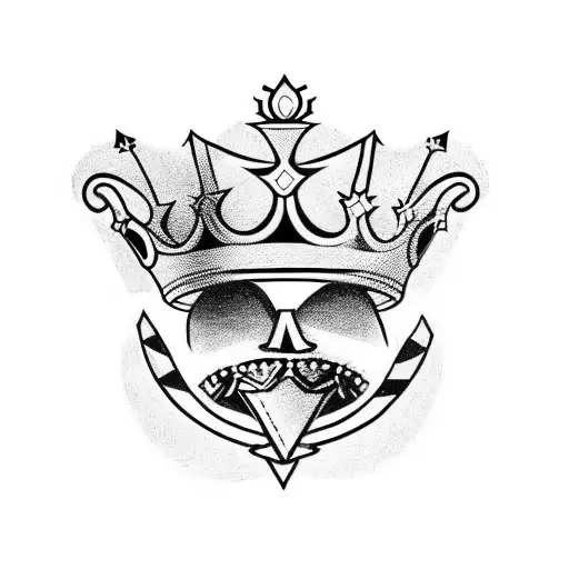 King's Crown And Ace Of Spades