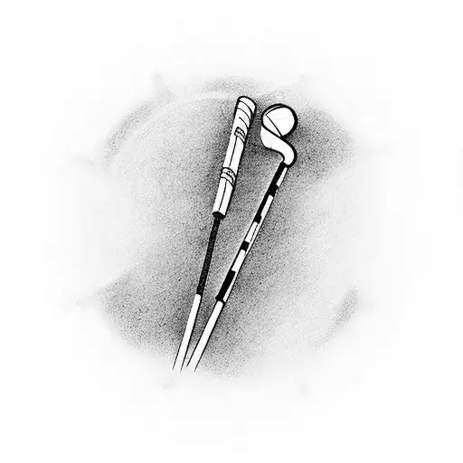 A Golf Club Interweaving With A Pool Cue And A Microphone