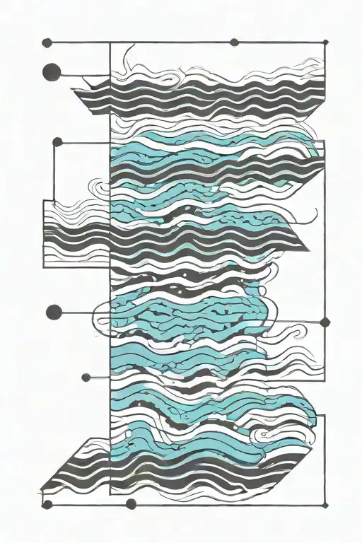 Swimming Pool Line Markings With Geometric Waves