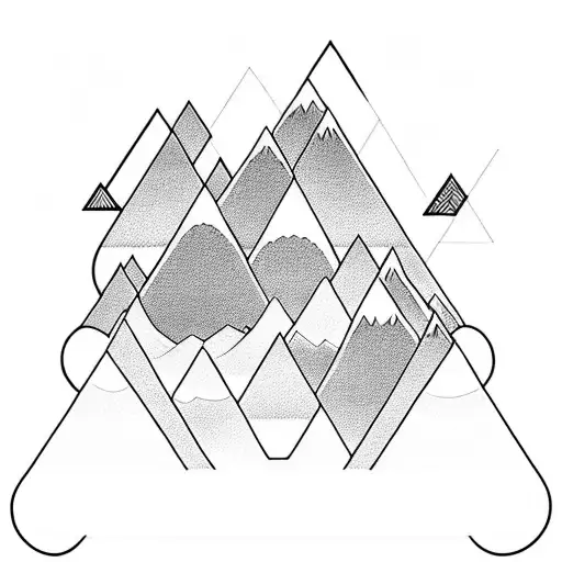 A Mountain Range With Musical Notes Forming The Peaks