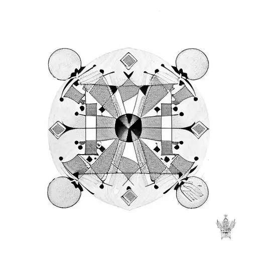 A Guitar And Chessboard Merging Together