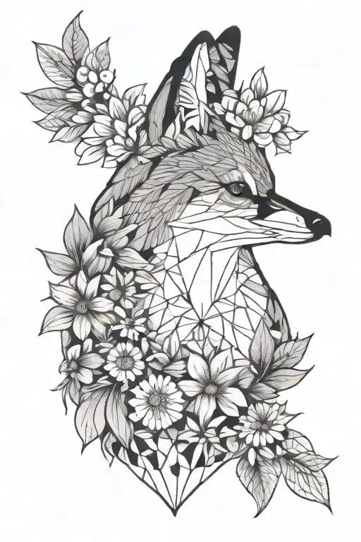 Penguin Fox Daisy Flower