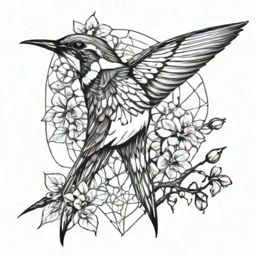 Swallow And Cherry Tree