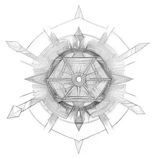 Trydent Spear In A Circle