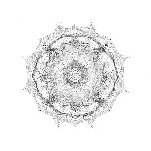 Mandala With Big Black Strips