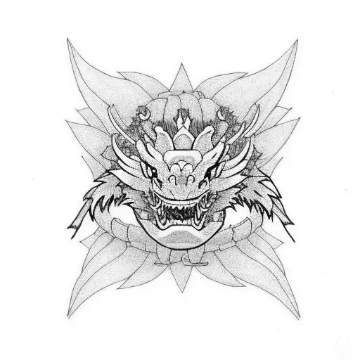 Dragon Haku From Anime Spirited Away And Sakura Flowers In A Serene Setting