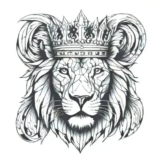 Lion Wearing A Crown