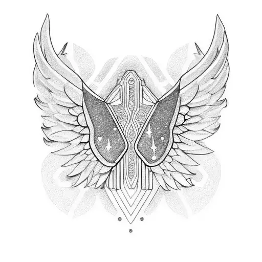 Circuit Board In Shape Of Angel Wings