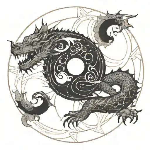 Yinyang And Dragon Wrapped
