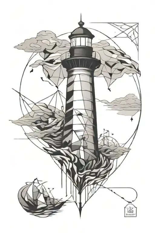 Lighthouse In The Sea