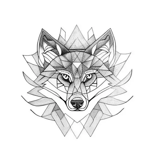 A Wolf Face With Blue Eyes