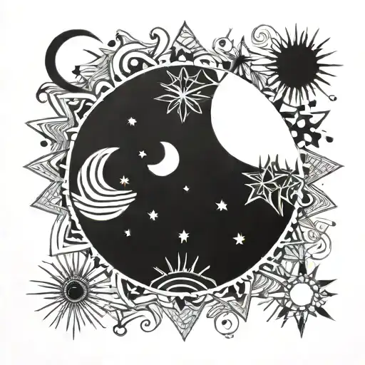 Sun Moon And Star Seperate