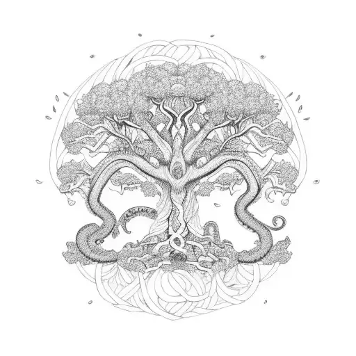 Fig Tree With Coiled Serpents