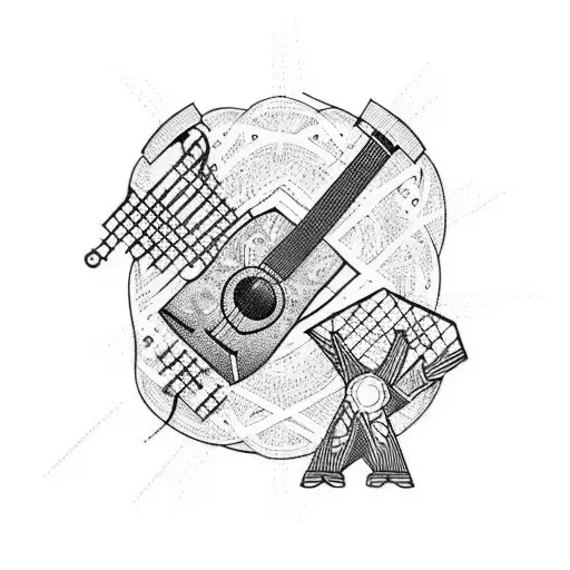 Skateboard With Guitar