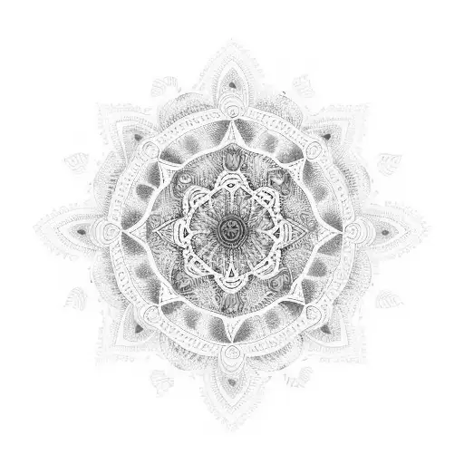 Mandala Ornamental Lacy Tear Drops Wrap Around Leg Calf To Front Splash Of Color Teal And Purple