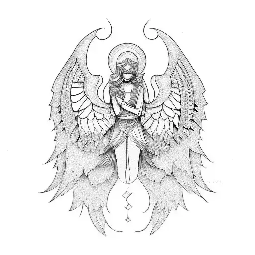 Detailed Falling Angel