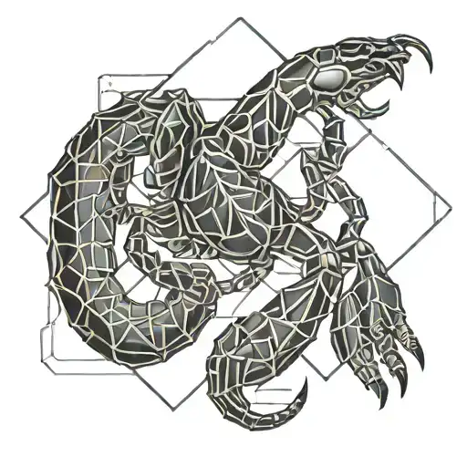 Realistic Scorpion Over A Geometric Form