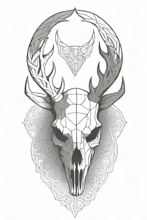 Deer Skull Celtic Pattern