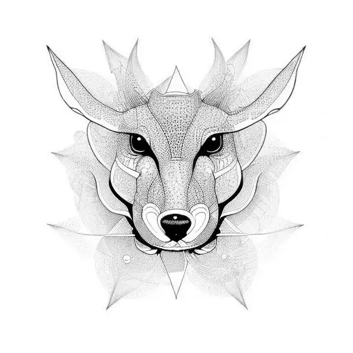 Symetric Tattoo With Dot And Line