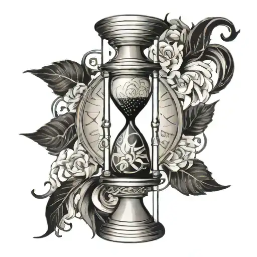 Hour Glass With October 23 1984 In Roman Numerals