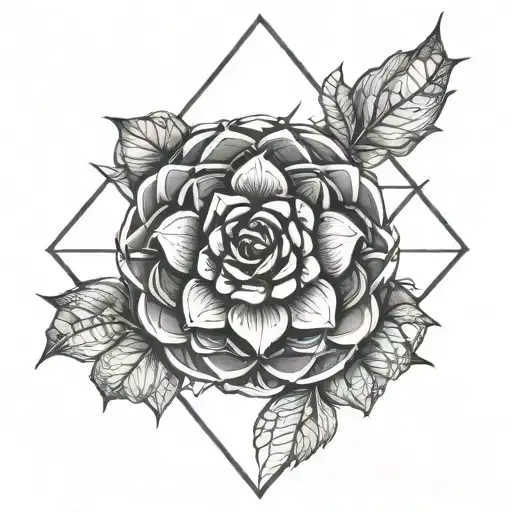 Mandala Mit Rose Growing