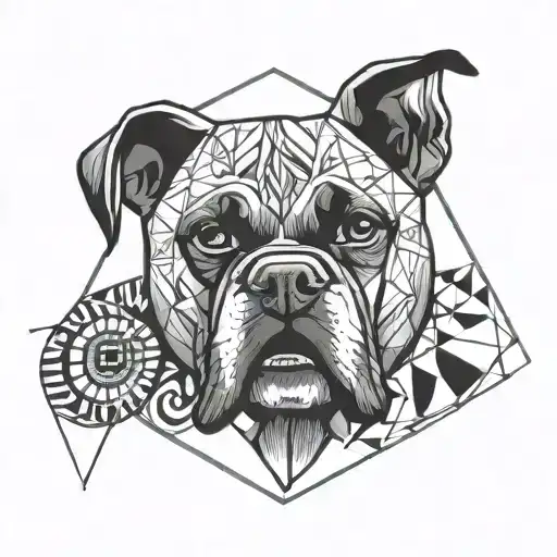 A Boxer With A Third Eye Representing Intuition And Strategy In The Ring