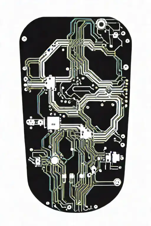 Circuit Board Blending Into Electrical Components