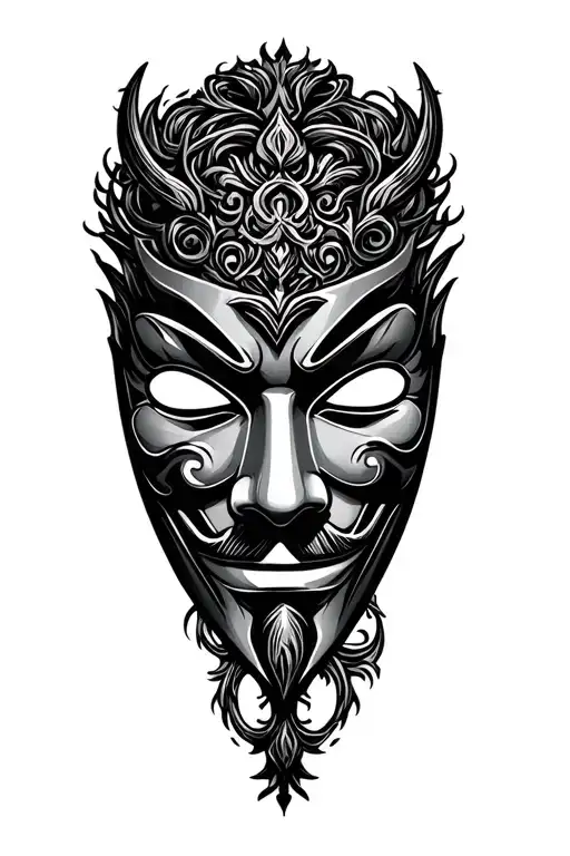 Guy Fawkes Mask Oni Mask