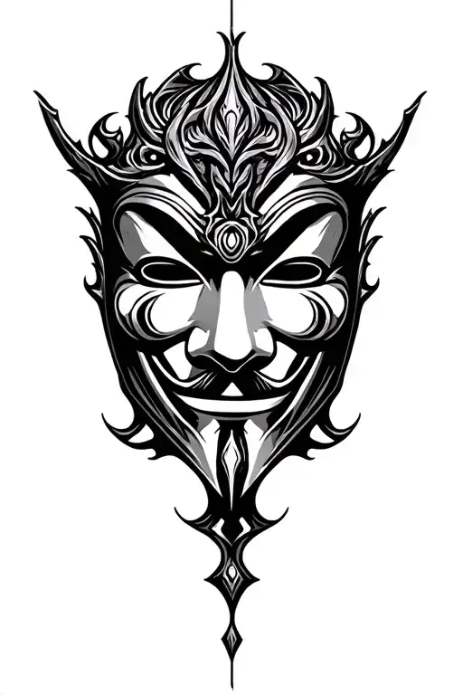 Guy Fawkes Mask Oni Mask
