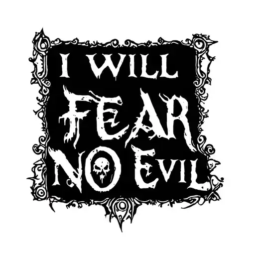 Bible Verse I Will Fear No Evil