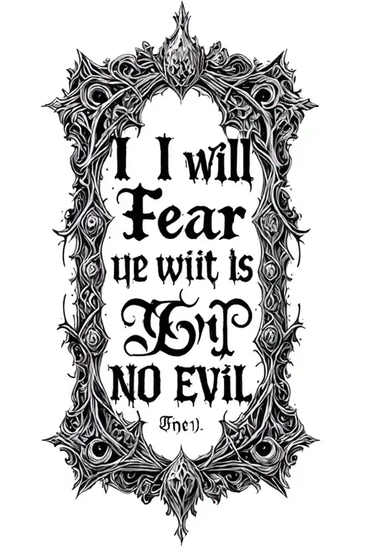 Bible Verse I Will Fear No Evil