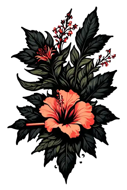 Hibiscus Logo For Archery Team