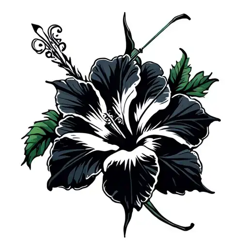 Hibiscus Logo For Archery Team