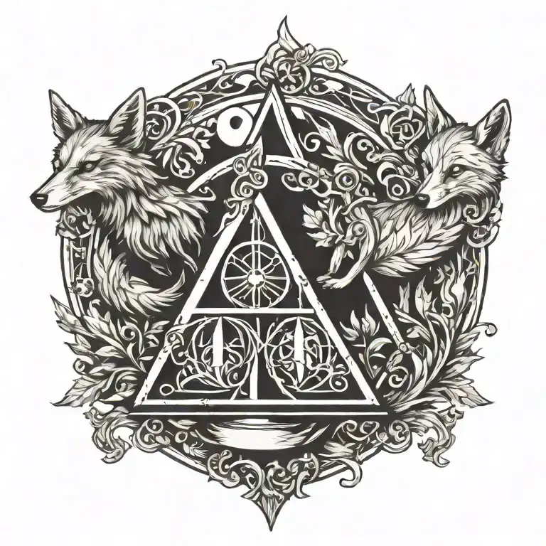 Deathly Hallows With Fox The Phoenix