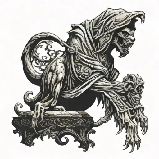 Presa Canario Mauling Grim Reaper In Cemetery