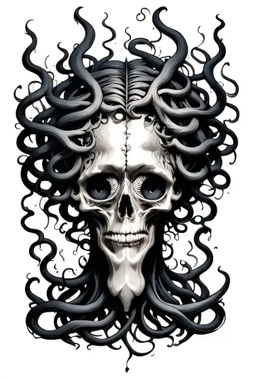 Brain With Eye Looking Like Medusa