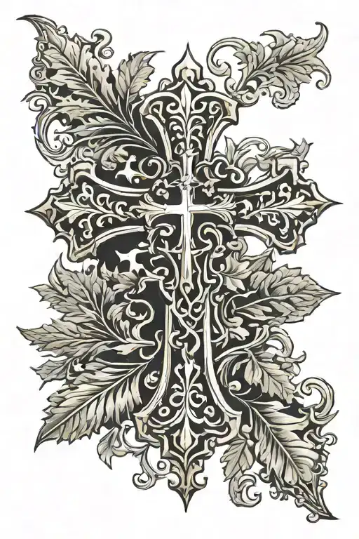 Greek Cross And Canadian Leaf Combine