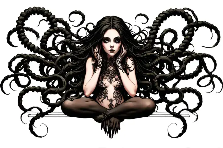 Medusa Spreads Girl Legs