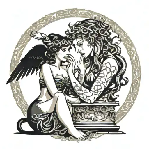 Athena And Medusa As A Pinup