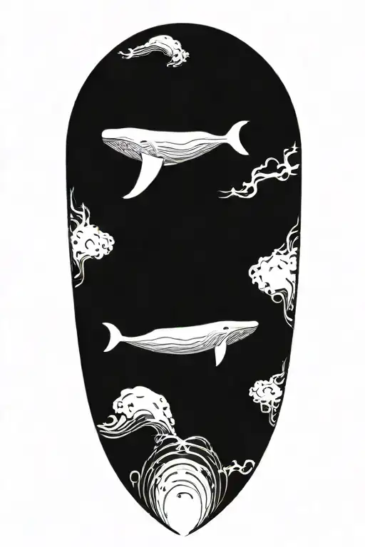 Smiling Half Sperm Whale Half Thermonuclear Missile Falling